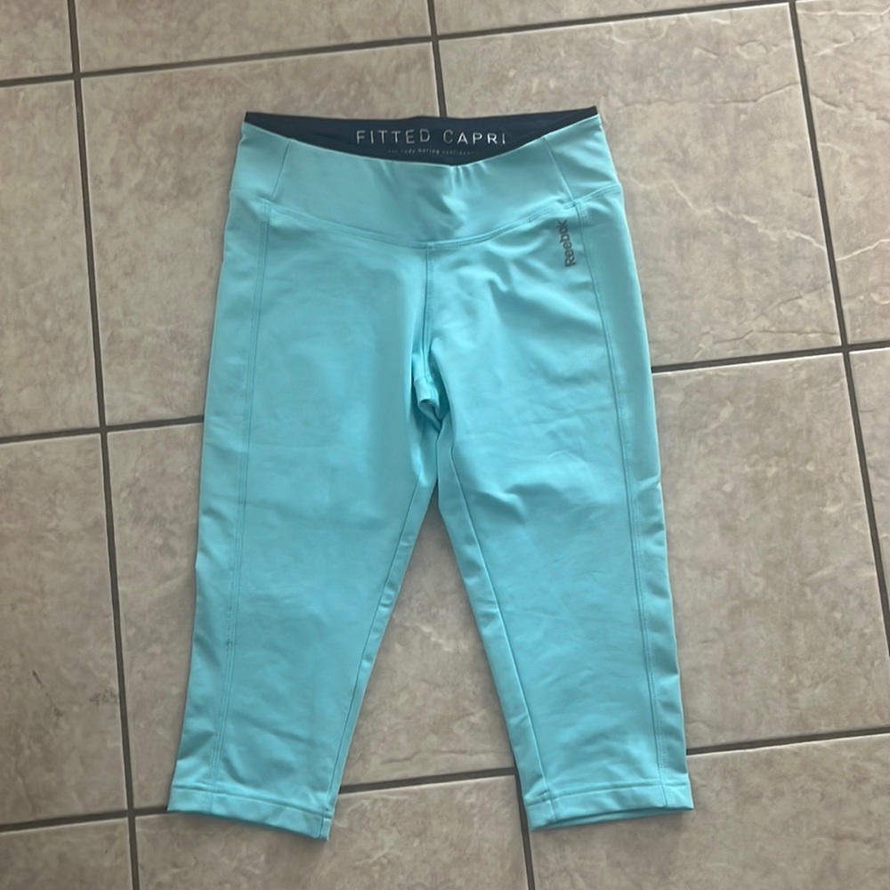 Reebok Teal Blue Leggings - capris